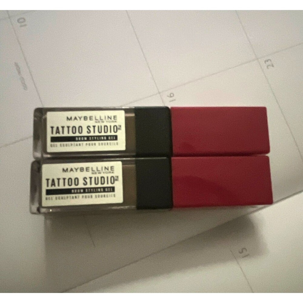 Maybelline Tattoo Studio brow styling gel shade 250 blonde  (2 Pack) 0.22floz